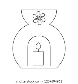 aroma candles icon. Element of SPA for mobile concept and web apps icon. Thin line icon for website design and development, app development