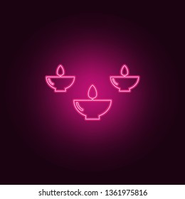 aroma candles icon. Elements of SPA in neon style icons. Simple icon for websites, web design, mobile app, info graphics