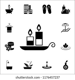 aroma candles icon. SPA icons universal set for web and mobile