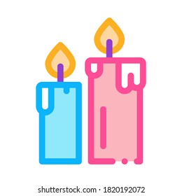 Aroma Candles Icon Vector. Outline Aroma Candles Sign. Isolated Contour Symbol Illustration
