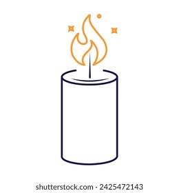 Aroma Kerzen Linie Icon Vektor. Lineare Symbole auf weißem Hintergrund.
