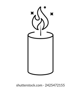 Aroma candles line  icon vector. Linear symbols on a white background.