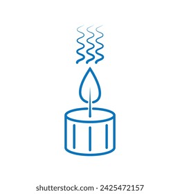 Aroma candles line  icon vector. Linear symbols on a white background.