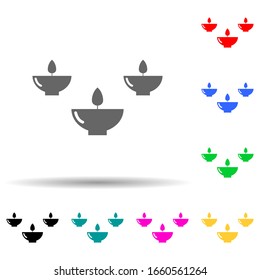 aroma candles multi color style icon. Simple glyph, flat vector of spa icons for ui and ux, website or mobile application