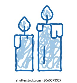 Aroma Candles sketch icon vector. Hand drawn blue doodle line art Aroma Candles Sign. isolated symbol illustration