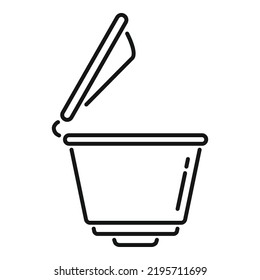Aroma capsule drink icon outline vector. Strong coffee. Strong mix