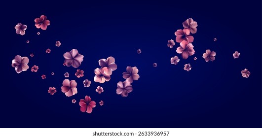Aroma Cherry blossoms flow. Delicate transparent flowers bg. Tender spring background for gift wrapping or cards for womens day, Valentines Day, birthday or wedding. Vector illustration. EPS 10.
