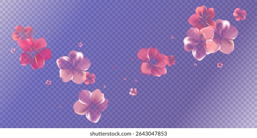 Aroma Cherry blossoms flow. Delicate transparent flowers bg. Tender spring background for gift wrapping or cards for womens day, Valentines Day, birthday or wedding. Vector illustration. EPS 10.