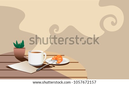 aroma of cofee. calm background start of the day