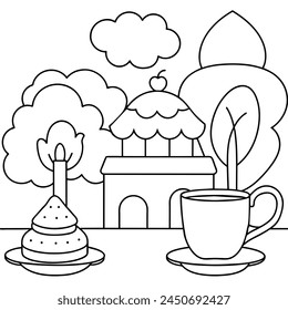 Aroma coffee beans objects set illustration vector