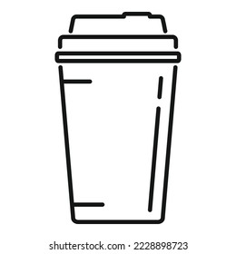 Aroma coffee cup icon outline vector. Espresso drink. Morning latte