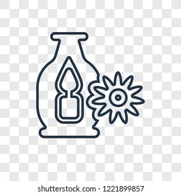 Aroma concept vector linear icon isolated on transparent background, Aroma concept transparency concept in outline style