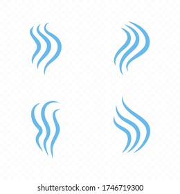 Aroma, cooking steam, vapour icon set. Odour, smelling, fragrance symbol. Premium vector illustration.