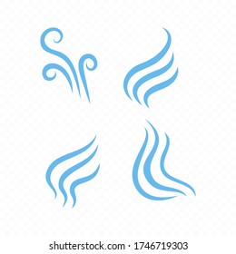 Aroma, cooking steam, vapour icon set. Odour, smelling, fragrance symbol. Premium vector illustration.