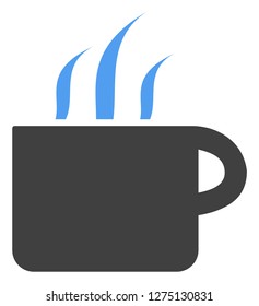 Aroma cup vector icon symbol. Flat pictogram is isolated on a white background. Aroma cup pictogram designed with simple style.