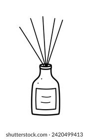 Aroma diffuser icon. Vector doodle illustration on a white background.