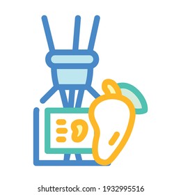 aroma diffuser mango color icon vector. aroma diffuser mango sign. isolated symbol illustration