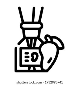 aroma diffuser mango line icon vector. aroma diffuser mango sign. isolated contour symbol black illustration