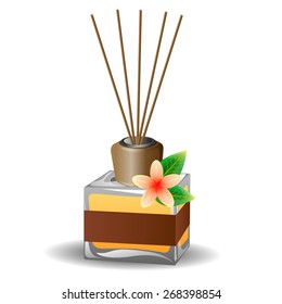 Aroma diffuser oil isolated on a white background. Vector illustration.