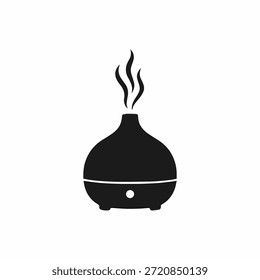 Aroma-Diffusor Silhouette ätherisches Öl Befeuchter einzeln auf weißem Hintergrund