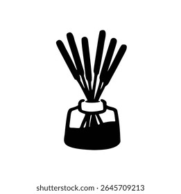 Aroma difusor silhueta símbolo ilustração vetorial