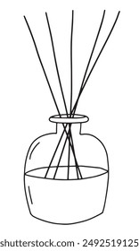 Bastones de difusor de aroma boceto de Vector
