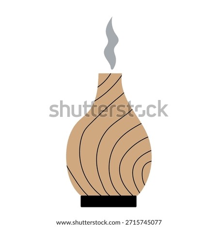 Aroma diffuser wood icon clipart isolated illustration