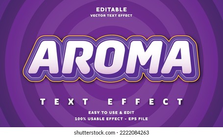 aroma editable text effect with modern and simple style, usable for logo or campaign title