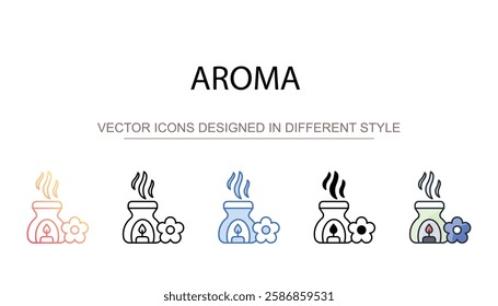 Aroma icon design with white background stock illustration