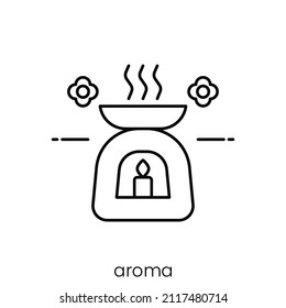aroma icon. Outline style icon design isolated on white background