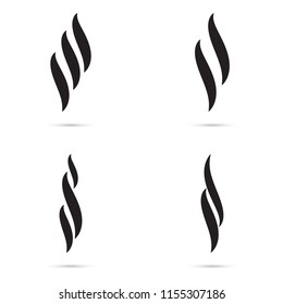 Aroma icon set. Smell and heat vector sign. Isolate on a white background.