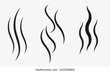 Aroma icon set. Smoke vector illustration