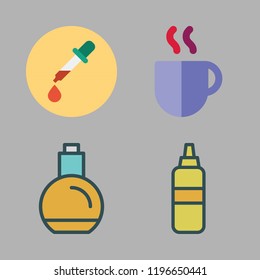 aroma icon set. vector set about pipette, perfume, coffee cup and mustard icons set.