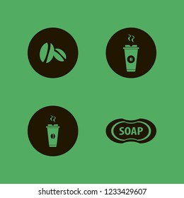 aroma icon. aroma vector icons set coffee beans, soap and hot coffee