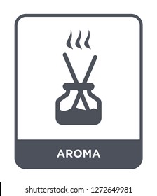 aroma icon vector on white background, aroma trendy filled icons from Beauty collection, aroma simple element illustration