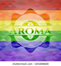 Aroma lgbt colors emblem 