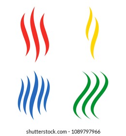Aroma odor vector icon set