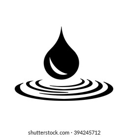 aroma oil drop simple black icon