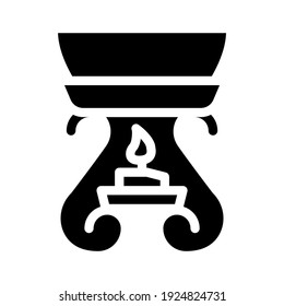 aroma oil glyph icon vector. aroma oil sign. isolated contour symbol black illustration