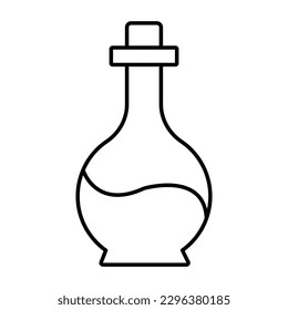 Icono del vector negrita de contorno de aceite de aroma que se puede modificar o editar fácilmente 