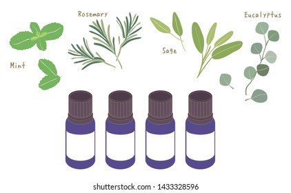 Aroma oil and small bottles - Various set