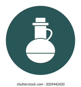 Aroma oil white glyph with color background vector icon which can easily modify or edit 
