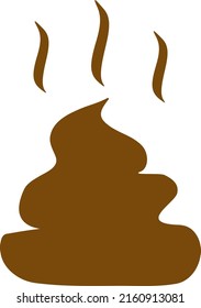 Ilustración vectorial de mierda de Aroma. Ilustración plana de diseño icónico de mierda de aroma, aislado en un fondo blanco.