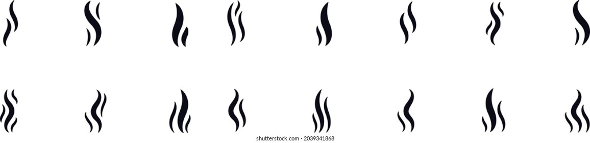 Aroma smell icon set vector design 