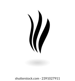 Aroma or smell puff vector icon. Scent logo isolated design element.