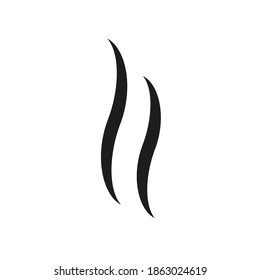 Aroma smoke icon isolated. Vaporize, steam, vapor, odor sign or smell vector symbol on white background