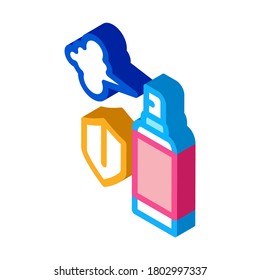 vectores de icono del frasco de pulverización de aroma. signo del frasco de pulverización de aroma isométrico. ilustración de símbolo aislado de color