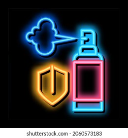 aroma spray bottle neon light sign vector. Glowing bright icon aroma spray bottle sign. transparent symbol illustration