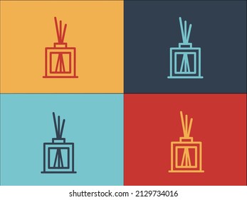Aroma Sticks Diffuser Logo Template, Simple Flat Icon Of diffuser,aroma,bottle