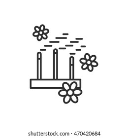 aroma sticks linear icon. Thin line design